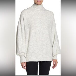 VINCE CAMUTO Oversized Sleeve Mock Neck Pullover Sweater.